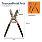 Tesoura Metal Reta Profissional Chapas Calhas Montante de Drywall