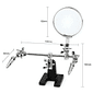 Lupa de Bancada Articulada com Garras para Eletronica Manutenção Relojoaria