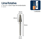 Lima Rotativa 6mm Tungstênio Fresa Metal Duro