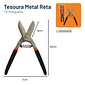 Tesoura Metal Reta Profissional Chapas Calhas Montante de Drywall