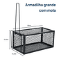 RATOEIRA TIPO GAIOLA 11.2X11.2X23CM - PRETA