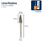 Lima Rotativa 6mm Tungstênio Fresa Metal Duro