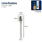 Lima Rotativa 6mm Tungstênio Fresa Metal Duro