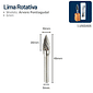 Lima Rotativa 6mm Tungstênio Fresa Metal Duro