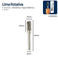 Lima Rotativa 6mm Tungstênio Fresa Metal Duro