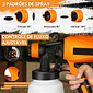 Pistola Pulverizadora de Tinta Elétrica Compressor Embutido 650W Portátil para Pintura