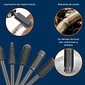 Lima Rotativa Fresa Pro Retifica Aço Ferro Metal - 1/4 - Kit 5pçs