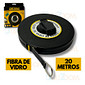 Trena de Fibra de Vidro 10/20m Recolhimento Rápido Alta Precisão Fita Métrica Longa Pedreiro