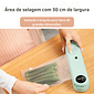 Máquina Seladora a Vácuo Alimentos 110W Bivolt + 10 Sacos Brinde