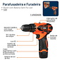 Parafusadeira e Furadeira Bivolt com Bateria Sem Fio Led
