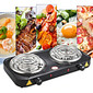 Fogareiro Elétrico Portátil Fogão 1 ou 2 Bocas Cozinha Camping Mesa Compacto Viagem Trailer Emergência