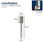 Lima Rotativa 6mm Tungstênio Fresa Metal Duro