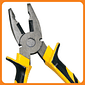 Alicate Universal 8" Aço Carbono Cabo Emborrachado Amarelo/Preto