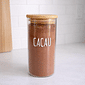 Pote 300ml Personalizado Hermético c/ Tampa de Bambu