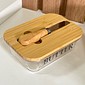 Manteigueira C/ Espátula e Tampa de Bambu