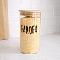 Pote 600ml Personalizado Hermético c/ Tampa de Bambu