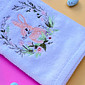 Toalha de Lavabo Karsten Bordada Coelho Floral