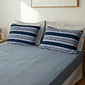Lencol Elastico Malha Prime Casal Azul