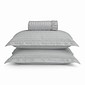 Jogo de Cama Maquinetado 3 Peças Queen Prata — Haus Essentials Jogo de Cama Maquinetado 3 Peças Queen Prata — Haus Essentials