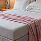 Manta Plush Queen Liso 220x240 Rosa