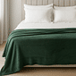 Manta Plush Queen Liso 220x240 Musgo