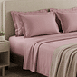 Jogo Duplo Percal 200fios 100% Algodao Queen 4pcs Rosê