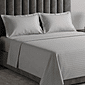Jogo de Cama Maquinetado 2 Peças Solteiro Prata — Haus Essentials Jogo de Cama Maquinetado 2 Peças Solteiro Prata — Haus Essentials