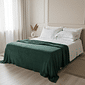 Manta Plush Queen Liso 220x240 Musgo