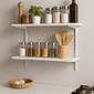 Mini Estante de Trilhos com Prateleiras MDF