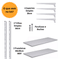 Mini Estante de Trilhos com Prateleiras MDF