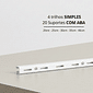 Kit 4 Trilhos Cremalheira 200cm com 20 Suportes com Aba e Parafusos e Buchas para Prateleira