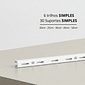 Kit 6 Trilhos Simples 200cm com 30 Suportes Simples e Parafusos e Buchas para Prateleira Kit 6 Trilhos Simples 200cm com 30 Suportes Simples e Parafusos e Buchas para Prateleira