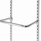 Cabideiro para Cremalheira Tubo Oblongo 16x30mm Cromado Cabideiro para Cremalheira Tubo Oblongo 16x30mm Cromado