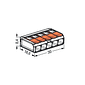 CONECTOR DE EMENDA 5 POLOS 0,14–4,0MM 221-415