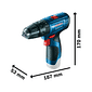 PARAFUSADEIRA FURADEIRA A BATERIA BOSCH GSB 120-LI 12V KIT MALETA+1BAT