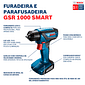 PARAFUSADEIRA FURADEIRA A BATERIA BOSCH GSR 1000 SMART 12V KIT MALETA+ACESSÓRIO