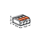 CONECTOR DE EMENDA 3 POLOS 0,14–4,0 MM 221-413