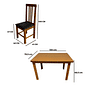 Conjunto Mesa 120x80 e 4 Cadeira Colonial com Estofado Mel