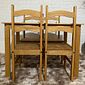 Conjunto Mesa Com 4 Cadeiras Madeira Maciça Conjunto Mesa Com 4 Cadeiras Madeira Maciça