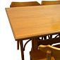 Mesa X 120x80 Com 4 Cadeiras Italia de Madeira Maciça Mel Tauari