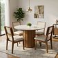 Conjunto Mesa Redonda Maior com 4 Cadeiras de Telinha