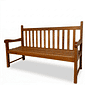 Banco de Jardim Namoradeira de Madeira 3 lugares Com Verniz