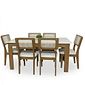 Conjunto Mesa 160x90cm com 6 cadeiras De Telinha Conjunto Mesa 160x90cm com 6 cadeiras De Telinha