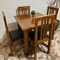 Conjunto Mesa Fixa Premium 80x80 com 4 Cadeiras Colonial Conjunto Mesa Fixa Premium 80x80 com 4 Cadeiras Colonial