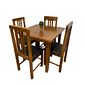 Conjunto Mesa Fixa Premium 80x80 com 4 Cadeiras Colonial