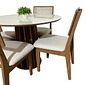 Conjunto Mesa Redonda Ripada 105cm Com 4 Cadeiras de Telinha