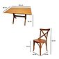 Mesa X 120x80 Com 4 Cadeiras X Madeira Maciça Mel Mesa X 120x80 Com 4 Cadeiras X Madeira Maciça Mel