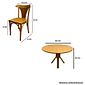 Conjunto Mesa X Redonda 120cm Com 4 Cadeiras Italia Mel Conjunto Mesa X Redonda 120cm Com 4 Cadeiras Italia Mel
