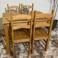 Conjunto Mesa Com 4 Cadeiras Madeira Maciça Conjunto Mesa Com 4 Cadeiras Madeira Maciça