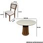 Conjunto Mesa Redonda Ripada 105cm Com 4 Cadeiras de Telinha